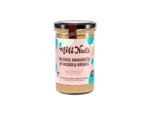 TRAŠKUS ANAKARDŽIŲ IR MIGDOLŲ RIEŠUTŲ KREMAS